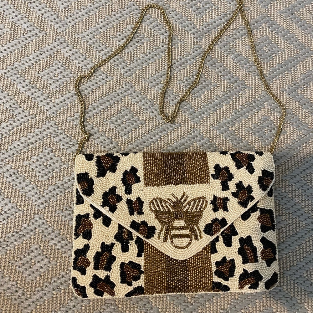 Leopard Beaded Bag